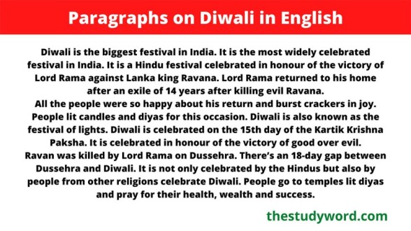 Diwali Paragraphs in English