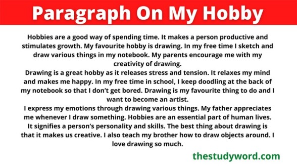 My Hobby Paragraph