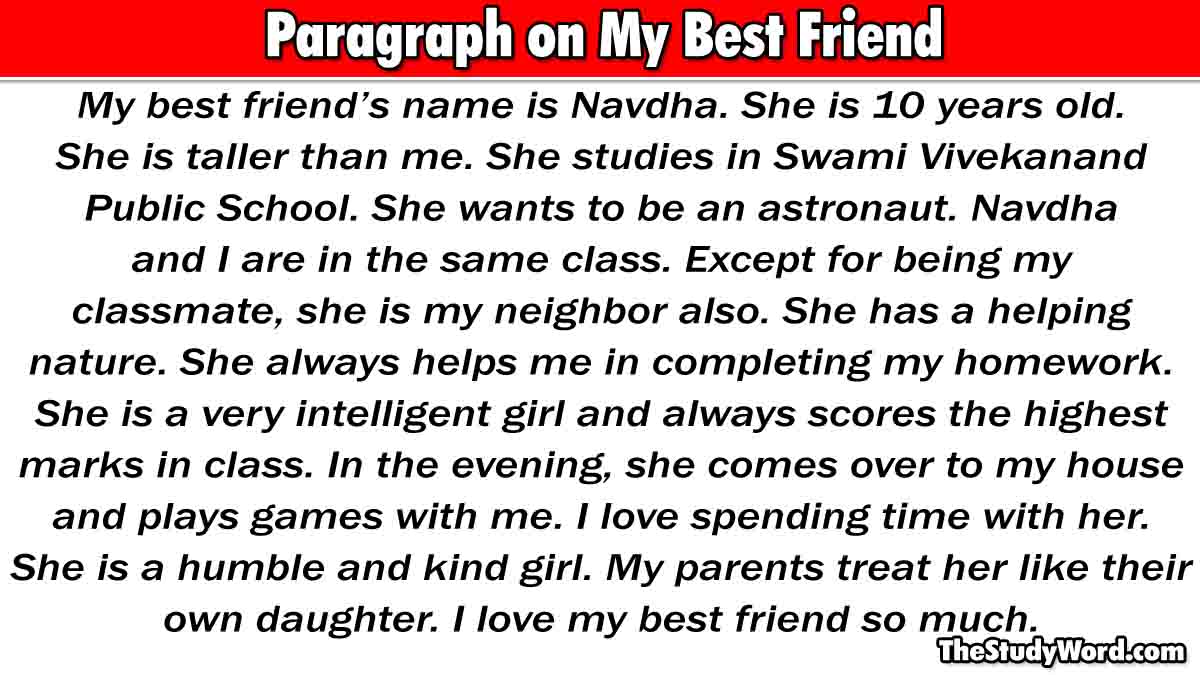 write an essay about your best friend 250 words