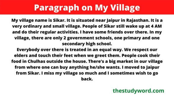 Paragraph-on-My-Village
