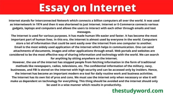 Internet Essay