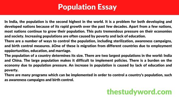Population Essay