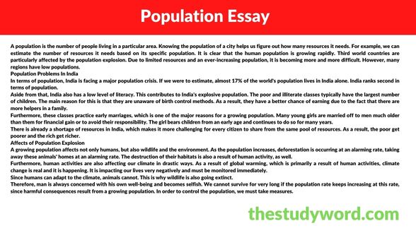 Population Essay